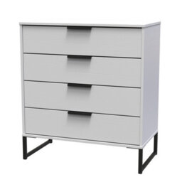 Beijing 4 Drawer Chest Of Drawers In Grey Ash (Ready Assembled) - thumbnail 3