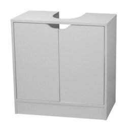 Urbn-Living Urbnliving Height 60Cm Bathroom Sink White Cabinet With Full Pedestal - thumbnail 4
