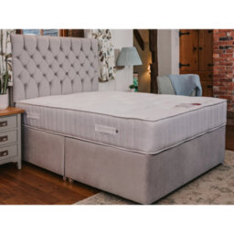 Divan Base Direct Ruby Memory Foam Orthopaedic Sprung Divan Bed Set 2Ft6 Small Single - Plush Light Silver - thumbnail 1
