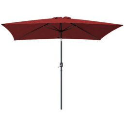Sundaze 2X3M Wine Red Garden Parasol Umbrella Sun Shade Canopy With Hand Crank Tilt Function - thumbnail 2