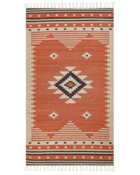 Wyld And Coco Kilim Multicolour Cotton Area Rug 80 X 150 Cm Reversible Geometric - thumbnail 1