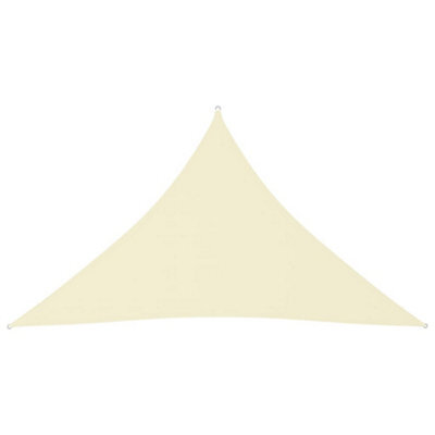 Berkfield Sunshade Sail Oxford Fabric Triangular 3X3X4.24 M Cream - image 1