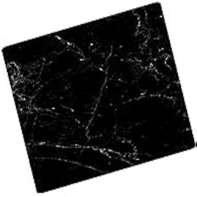 Deenz Tempered Glass Rectangular Worktop Saver Marble Crack Effect Cutting Mat 5mm Black Surface Chopping Board 50 X 40 Cm