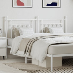 Berkfield Metal Headboard White 160 Cm - thumbnail 1