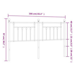 Berkfield Metal Headboard White 160 Cm - thumbnail 7