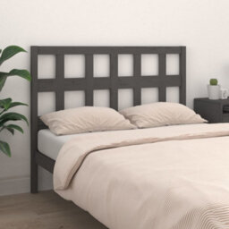 Berkfield Bed Headboard Grey 205.5X4X100 Cm Solid Wood Pine - thumbnail 3