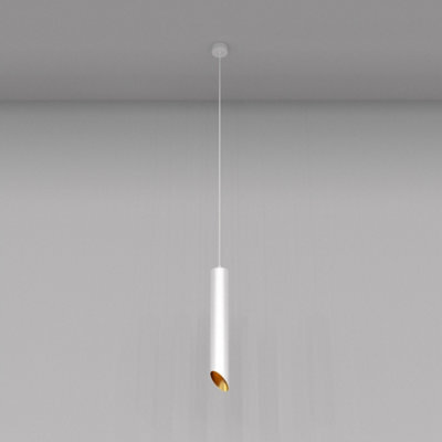 Luminosa Lighting Luminosa Maytoni Lipari Slim Pendant Ceiling Light White, Gold, 40Cm, Gu10 - image 1