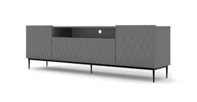 Arte Graphite Diuna Tv Cabinet 193Cm - Spacious Multimedia Storage With Cable Management - image 1