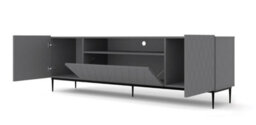 Arte Graphite Diuna Tv Cabinet 193Cm - Spacious Multimedia Storage With Cable Management - thumbnail 2