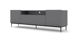 Arte Graphite Diuna Tv Cabinet 193Cm - Spacious Multimedia Storage With Cable Management - thumbnail 1