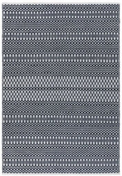 Black  Outdoor Rug, Geometric Stain-Resistant Rug For Patio Decks Garden, 2mm Modern Outdoor Area Rug-160Cm X 230Cm - thumbnail 1