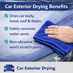 H4H 5 Pack Dark Blue Microfiber Car Cloth 60X40Cm Ultra Absorbent Drying Towel For Cars Suv Rv Truck Soft For Detailing Polishi Clean - thumbnail 4
