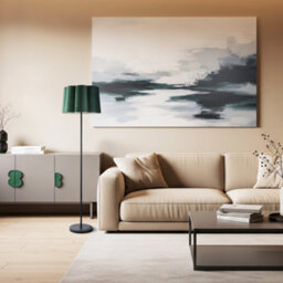 Happy Homewares Modern Matte Black Floor Lamp With Forest Green Velvet Scallop Shade - thumbnail 6