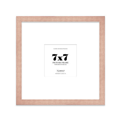 "7X7"" Bronze Picture Frame - 7X7"" Square Frame With 4X4"" Mount For 7X7""/4X4"" Pictures Art Deco Style Room Decor, 1 Pack" - image 1