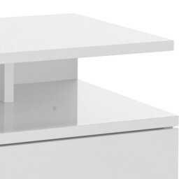 Homcom Nightstand Set Of 2, Wall Mounted Bedside Cabinet, High Gloss White - thumbnail 7
