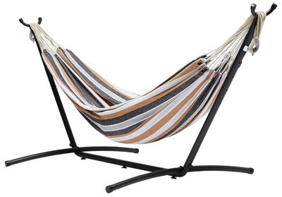 Basics Fabric Hammock With Stand, Multi Color, 117 Cm X 300 Cm X 100 Cm