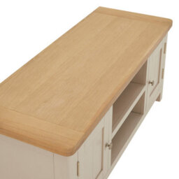 The Furniture Market Marbury Putty Grey Painted Widescreen Tv Unit Stand Up To 60 Tv Size - thumbnail 7