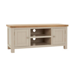 The Furniture Market Marbury Putty Grey Painted Widescreen Tv Unit Stand Up To 60 Tv Size - thumbnail 5