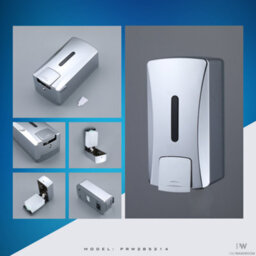 Mylek Prowashroom 1000Ml Soap Dispenser In Silver - thumbnail 6