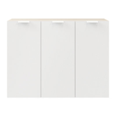 GoodHome Atomia Freestanding White Oak Effect Office & Living Storage - image 1