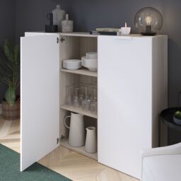 GoodHome Atomia Freestanding White Oak Effect Office & Living Storage - thumbnail 5
