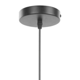 Beliani Hanging Pendant Lamp In Light Wood And Matt Black Finish, W40 X D40 X H124 Cm - thumbnail 8