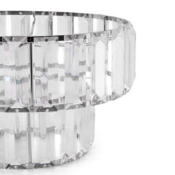 Fabfinds Crystal Effect Clear 2 Tier Acrylic Pendant Ceiling Lamp Shade - thumbnail 5