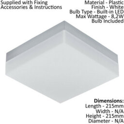 2 Pack White Ip44 Outdoor Wall Light With Built-In Led For Modern Porches - thumbnail 2