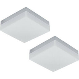 2 Pack White Ip44 Outdoor Wall Light With Built-In Led For Modern Porches - thumbnail 1