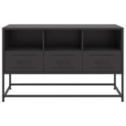 Berkfield Industrial Tv Cabinet Black 100.5X39X60.5 Cm Steel - thumbnail 6