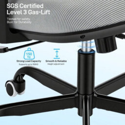 Ergonomic Mesh Back Office Chair High Back Gaming Chair Swivel Desk Chair Grey - thumbnail 5