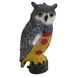 Pisces Twin Pack Pond Decoy Realistic Owl And Heron Pest Deterrent Scarer Koi Carp Fish - thumbnail 3