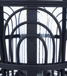 Pacific Lifestyle Large Black Bamboo And Glass Lantern - thumbnail 5