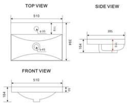 Affine Bathroom Vanity Unit Basin Sink Free Standing 500mm Door Cabinet Storage White - thumbnail 8