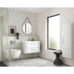 Nuie 400 Tall Unit,nuie Deco 1 Door Wall Hung Tall Storage Unit 400mm Wide - thumbnail 3