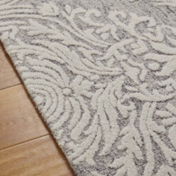Melrose 100% Wool Made Grey Ivory Coloured Contemporary Pattern Large Indoor Area Rug 160/230Cm - thumbnail 3