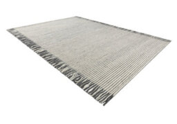 RugsX Wool Carpet Tahar 99003F Cream / Grey - Hand-Woven Lines, Fringes  200X290 Cm - thumbnail 3