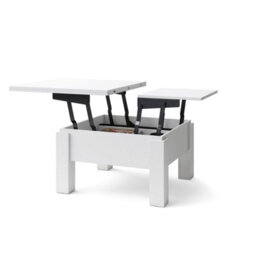 Heze Furniture Ozma 2 In 1 Extending Coffee / Dining Table 90-180Cm - White - thumbnail 7