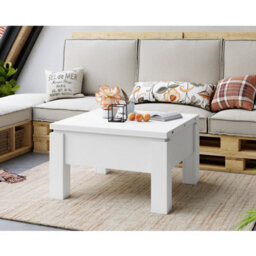 Heze Furniture Ozma 2 In 1 Extending Coffee / Dining Table 90-180Cm - White - thumbnail 3