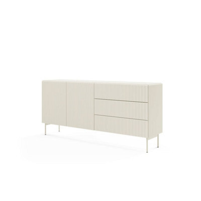 Arte Muti Sideboard Cabinet 177 Cm In Cashmere - Warm Textured Storage With Effortless Push-To-Open - image 1