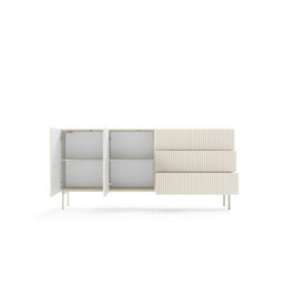 Arte Muti Sideboard Cabinet 177 Cm In Cashmere - Warm Textured Storage With Effortless Push-To-Open - thumbnail 4