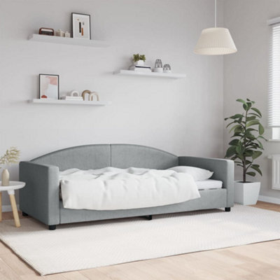 Berkfield Day Bed Light Grey 90X190 Cm Fabric - image 1