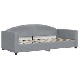 Berkfield Day Bed Light Grey 90X190 Cm Fabric - thumbnail 2