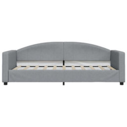 Berkfield Day Bed Light Grey 90X190 Cm Fabric - thumbnail 3