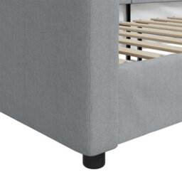 Berkfield Day Bed Light Grey 90X190 Cm Fabric - thumbnail 6