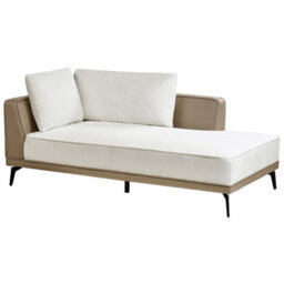 Beliani Corner Sofa 3 Seater Myken Fabric Off-White Left Hand - thumbnail 8
