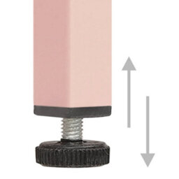 Berkfield Nightstand Pink 35X35X51 Cm Steel - thumbnail 7