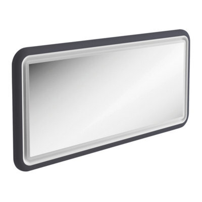Plum&clay Sutton Blue Grey Border Led Illuminated Bathroom Mirror (W)1180mm (H)650mm - image 1
