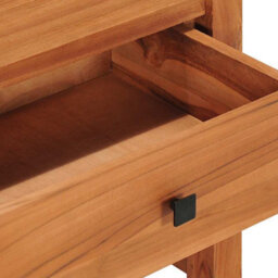 Berkfield Durable Desk With 2 Drawers 100X40X45 Cm Recycled Teak Wood - thumbnail 8