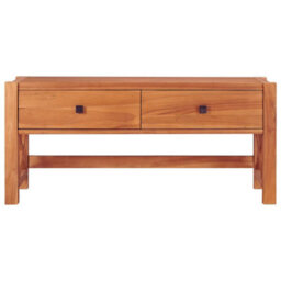 Berkfield Durable Desk With 2 Drawers 100X40X45 Cm Recycled Teak Wood - thumbnail 3